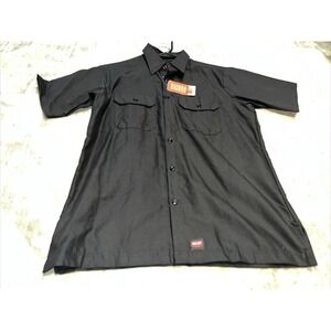 New Red Kap Black Button Up Work Shirt Sz Medium Mens